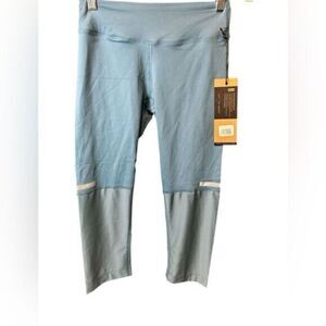 NWT NOBULL Women’s Slate Blue Running Crop Leggings Reflective- Size Small